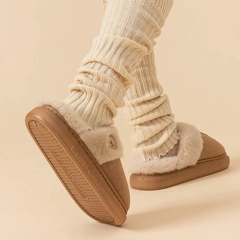 New Plush Slippers For Women Men Winter Warm Home Slipper Indoor Thick-soled Fleece Shoes My Store