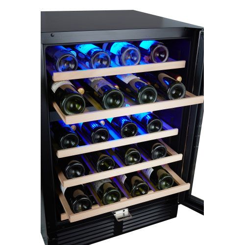 Wine Cabinet 24 Dual Zone Inch Wine Refrigerator 46 Bottles Built-in Wine Refrigerator ShopWithASmile7.com