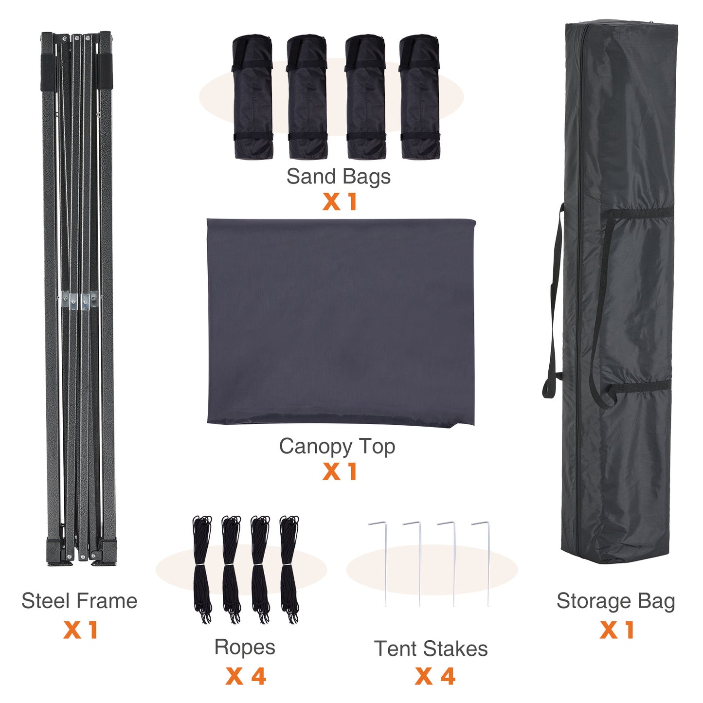 10 x 10 ft Pop-Up Canopy Tent – Easy Setup Outdoor Shade Shelter, Portable Waterproof Sun Protection for Camping, Parties, Beach, and Patio