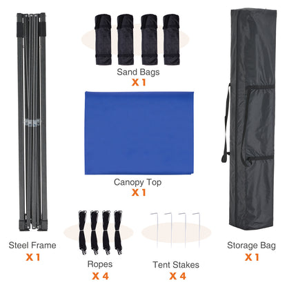 10 x 10 ft Pop-Up Canopy Tent – Easy Setup Outdoor Shade Shelter, Portable Waterproof Sun Protection for Camping, Parties, Beach, and Patio