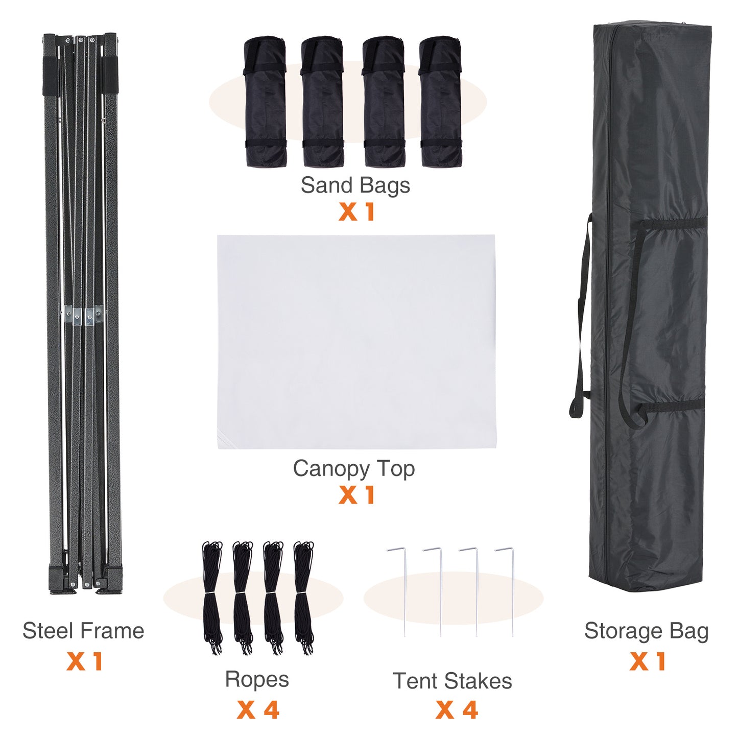 10 x 10 ft Pop-Up Canopy Tent – Easy Setup Outdoor Shade Shelter, Portable Waterproof Sun Protection for Camping, Parties, Beach, and Patio