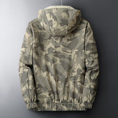 Men's Casual Hooded Camouflage Printed Jacket ShopWithASmile7.com