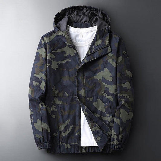 Men's Casual Hooded Camouflage Printed Jacket ShopWithASmile7.com