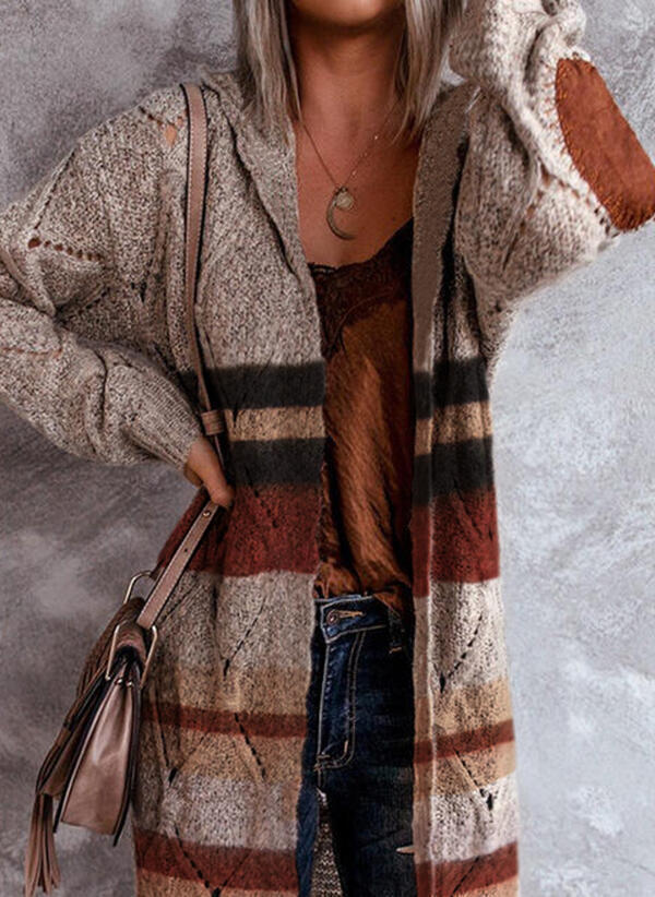 Sweater Cardigan Women'S European And American Long-Sleeved Mid-Length Sweater Coat