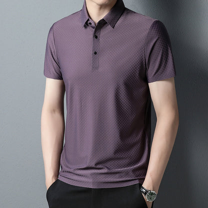 Seamless Short Sleeve Men's Solid Color