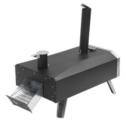Outdoor Pizza Oven Wood Fired Maker Outside Stove 12in Portable Stainless Steel for Backyard ShopWithASmile.com