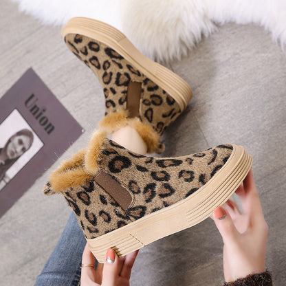 Plus Velvet thick Non-slip Thick-soled Fashion Net Red Warm Cotton Boots
