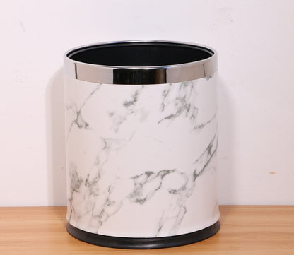 Hotel trash can fire home office double thickening creative coverless KTV room stainless steel storage bucket