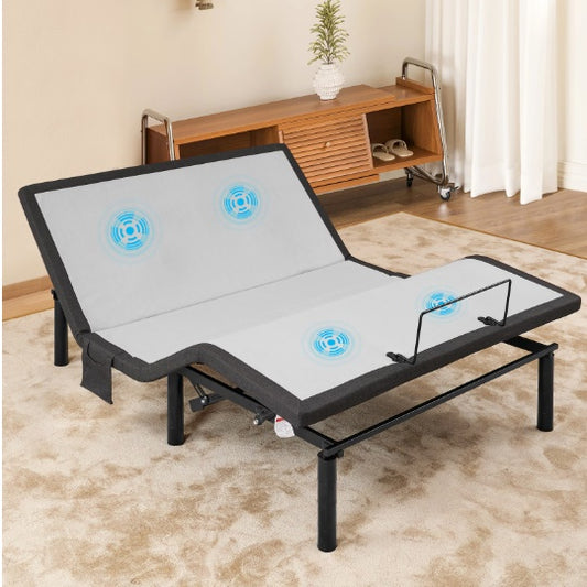 Ergonomic Queen Adjustable Bed with Stress-Management Zero Gravity Base, USB Ports, Nightlight & Wireless Remote