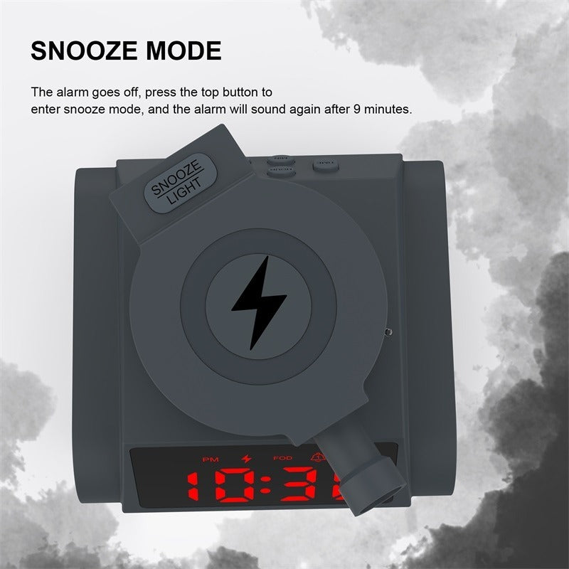 Novel Design Tank LED Clock Light Wireless Charging Tank Car Toy Clock For Kids ShopWithASmile.com