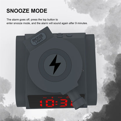 Novel Design Tank LED Clock Light Wireless Charging Tank Car Toy Clock For Kids ShopWithASmile.com