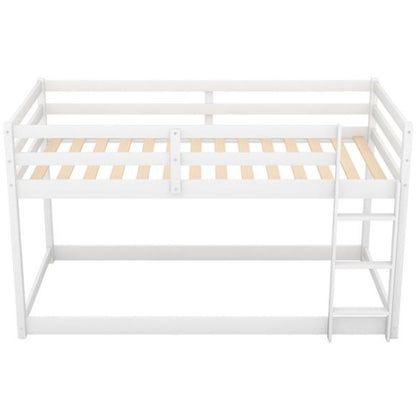 Bunk Bed With Ladder, White