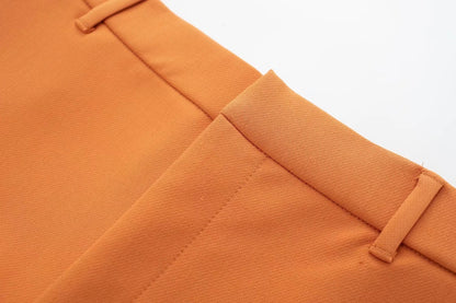 Women's Bow Tie Cropped Blazer Culotte Set