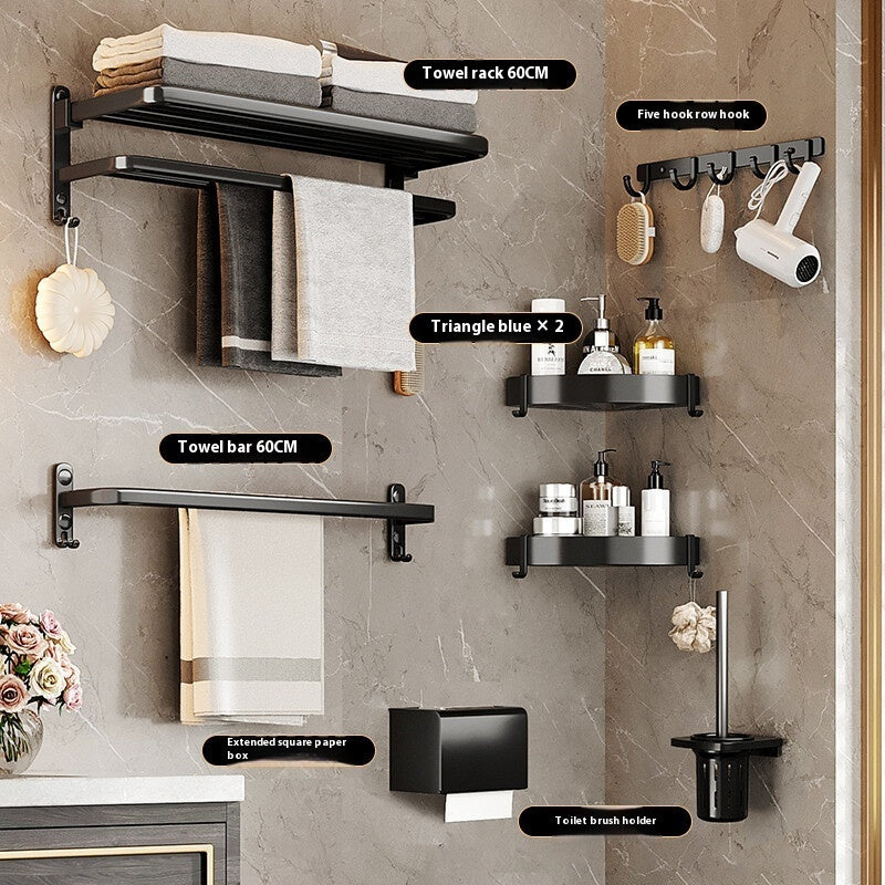 Towel Rack Black Bathroom Rack Bathroom Pendant ShopWithASmile.com
