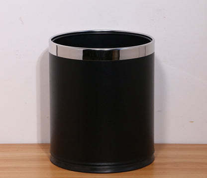 Hotel trash can fire home office double thickening creative coverless KTV room stainless steel storage bucket