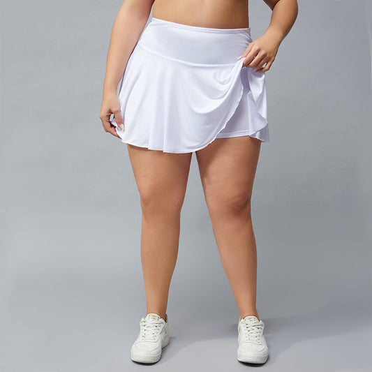 Plus Size Fitness Shorts Women's Anti-exposure Outdoor Tennis Skirt