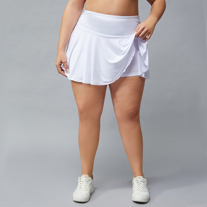 Plus Size Fitness Shorts Women's Anti-exposure Outdoor Tennis Skirt
