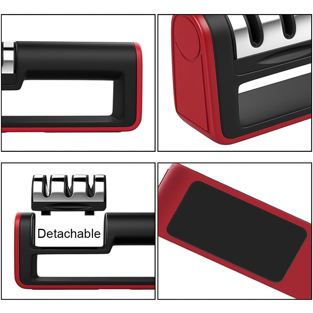 Diamond 3-Stage Professional Knife Sharpener – Quick, Easy Kitchen Blade Sharpening Tool