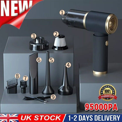 Wireless Car Vacuum Cleaner Handheld Vaccum Powerful Suction USB Rechargeable