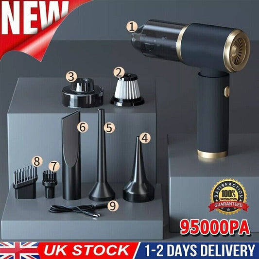Wireless Car Vacuum Cleaner Handheld Vaccum Powerful Suction USB Rechargeable