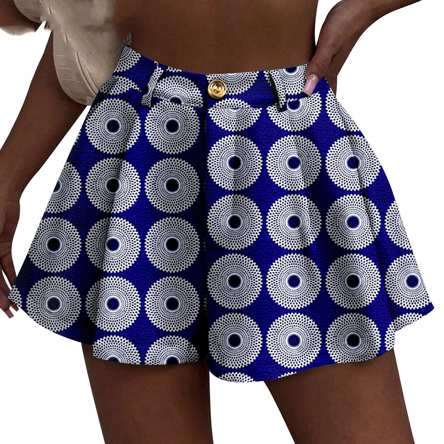 African Duplex Printing Batik Shorts ShopWithASmile7.com