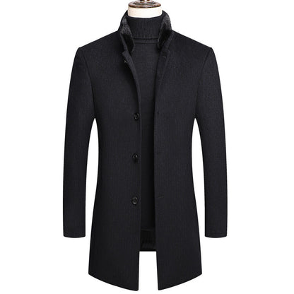 Thick mink wool woolen coat
