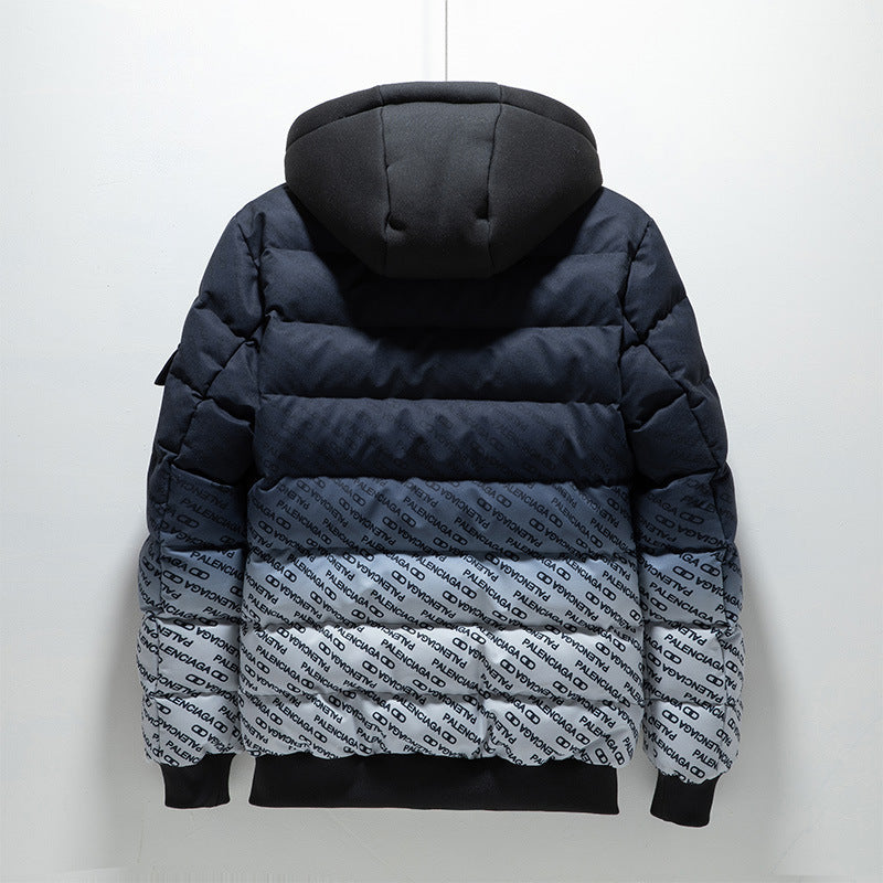 Men's Casual Fashion Pure Color Simple Atmosphere Cotton Jacket Men