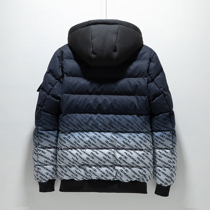 Men's Casual Fashion Pure Color Simple Atmosphere Cotton Jacket Men