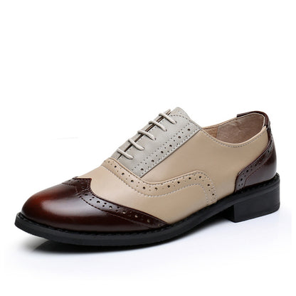 British style color matching shoes