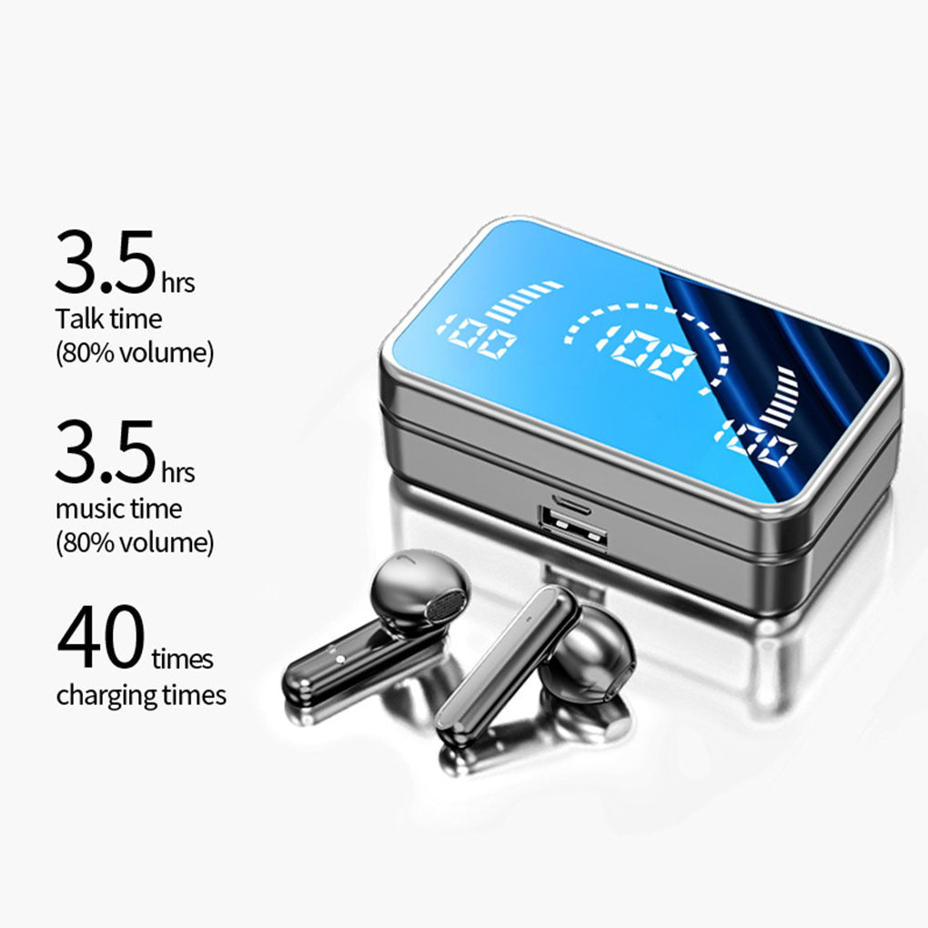 Wireless Bluetooth Earphone In-ear Super Long Standby Wireless Headsets With Mic LED Stereo Audio Sport Earbuds ShopWithASmile.com