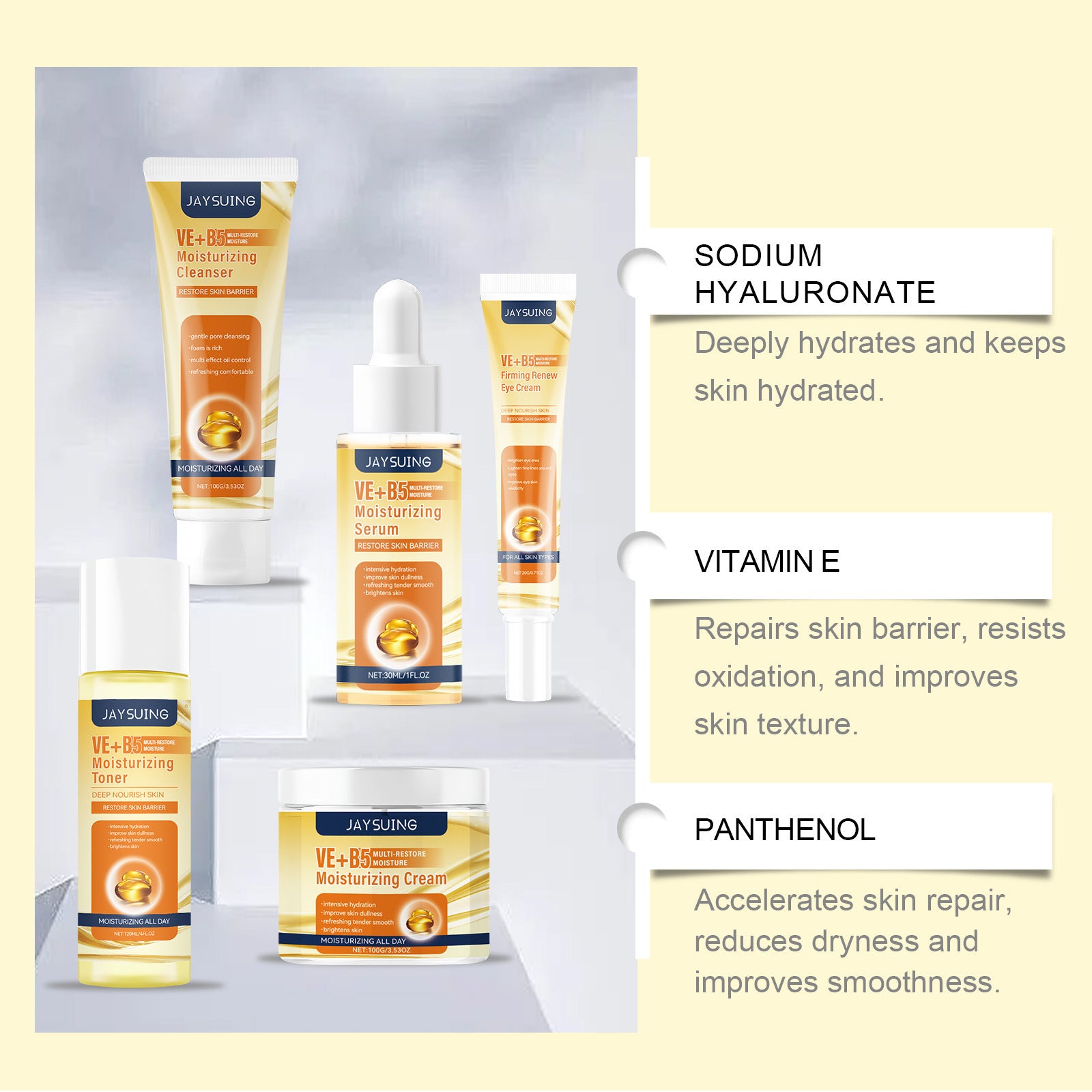 Vitamin B5 Nourishing Skin Care Series Daily Care Gentle Moisturizing Soothing Facial Skin ShopWithASmile7.com