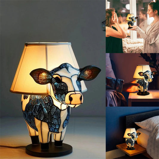 Beautiful Cow Table Lamp Bedside Table Lamp With USB Bedside Lamp For Living Room Bedroom Dormitory Bra Ornament ShopWithASmile7.com