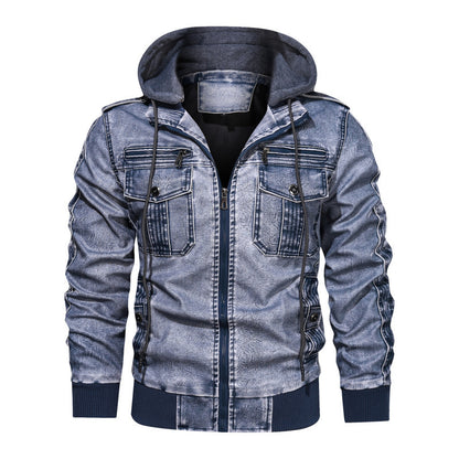 A tough leather jacket with velvet