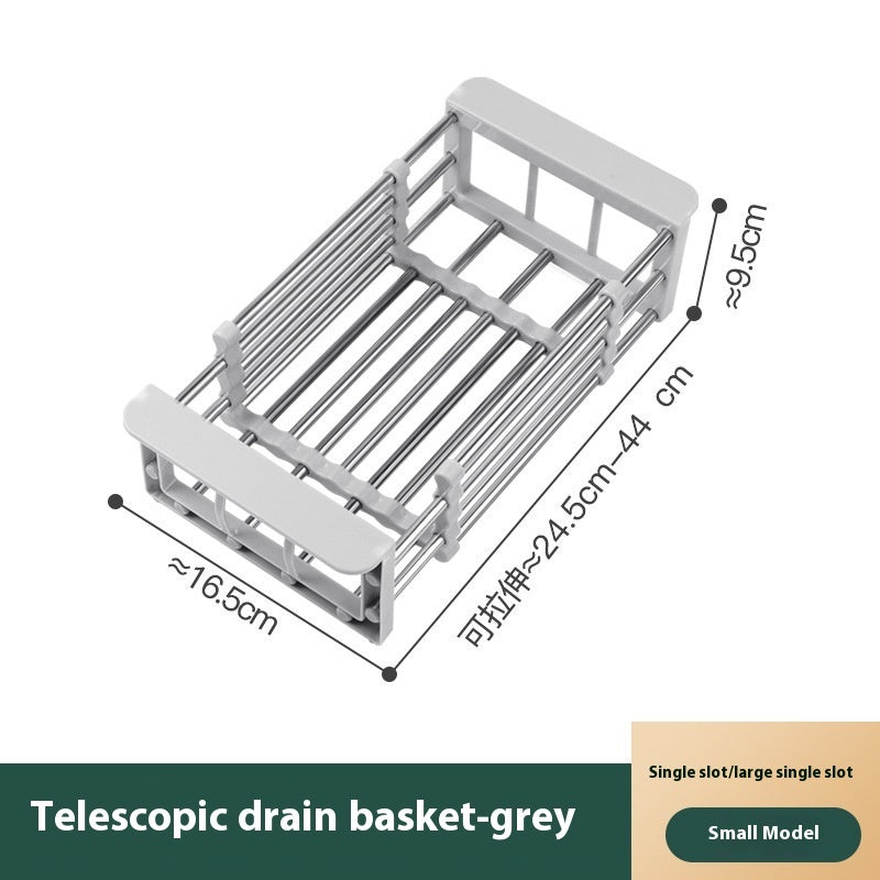 Kitchen Dish Rack Stainless Steel Retractable