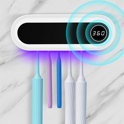 Wall Mounted Toothbrush Holder Smart Toothbrush UV Sterilizer Holder Toothpaste Dispenser Squeezer For Bathroom Accessories ShopWithASmile.com