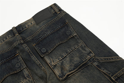Multi-pocket Jeans Men's Loose Pants