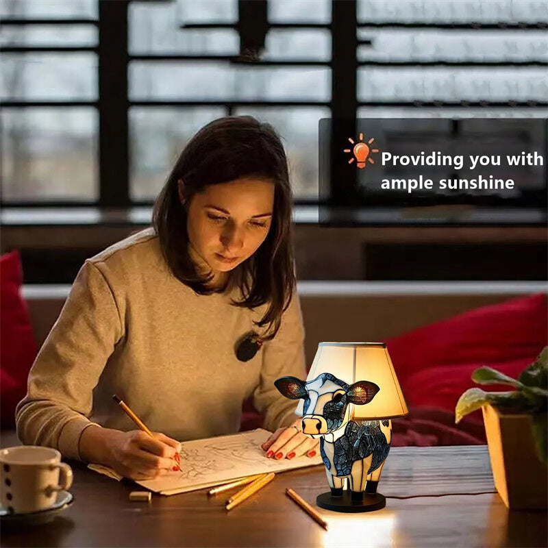 Beautiful Cow Table Lamp Bedside Table Lamp With USB Bedside Lamp For Living Room Bedroom Dormitory Bra Ornament ShopWithASmile7.com