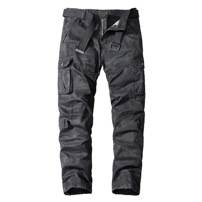 Camouflage Overalls Washed Cotton Straight Tube