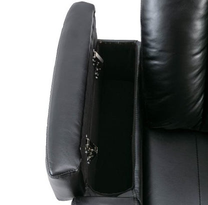 Premium Power Recliner With Storage Arms, Cupholders, Swivel Tray Table And Cell Phone Stand,Black
