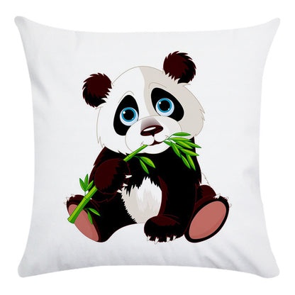 Cartoon Panda Super Soft Cotton Throwing Pillow Cover ShopWithASmile7.com