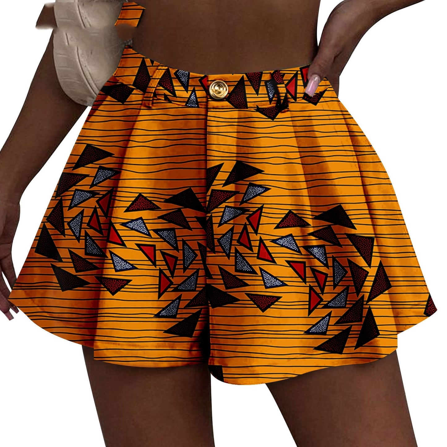 African Duplex Printing Batik Shorts ShopWithASmile7.com