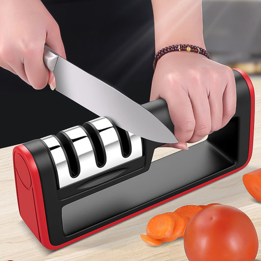 Diamond 3-Stage Professional Knife Sharpener – Quick, Easy Kitchen Blade Sharpening Tool