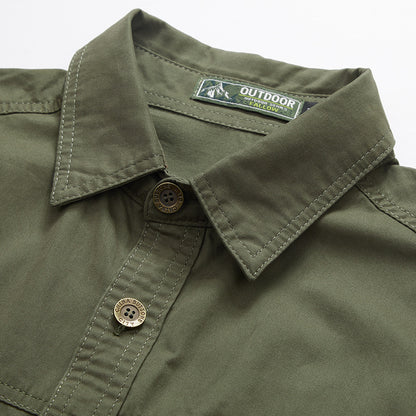Autumn Workwear Shirt Men's Plus Size ShopWithASmile.com
