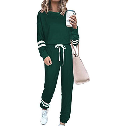 Women's Clothing Plus Size Loose-fitting Solid Color Long Sleeves Casual Suit ShopWithASmile7.com