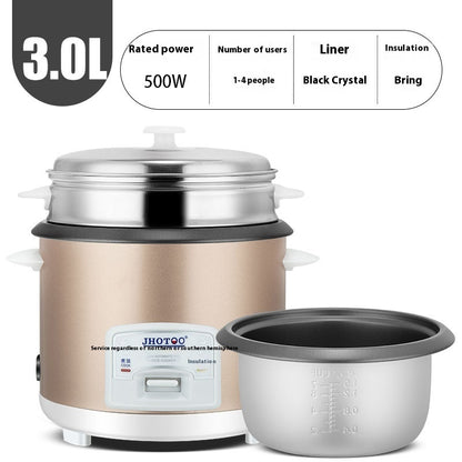 3L Electric Rice Cooker – Classic Small Household Cooker with Large Capacity & Even Heating