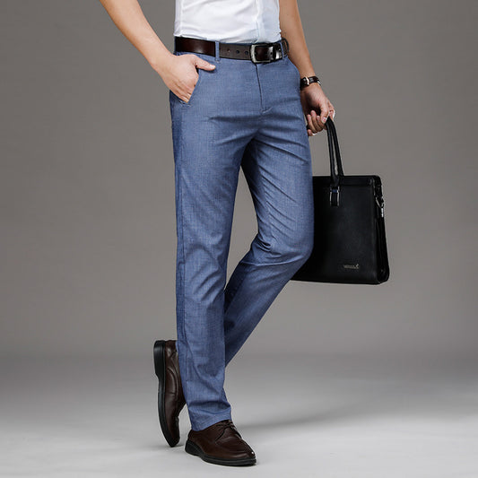Tencel Straight Jeans Men'S Summer Thin Loose High Waist Middle-Aged Men'S Jeans