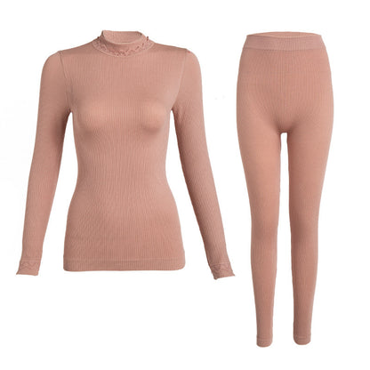 Thermal Underwear Women's Lace Mid-collar Acrylic ShopWithASmile7.com