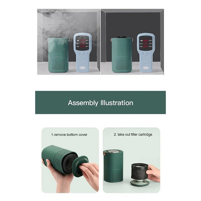 Desktop Air Purifier H13 Filter Negative Ion Purification 2000Mah Portable Car Freshener For Home