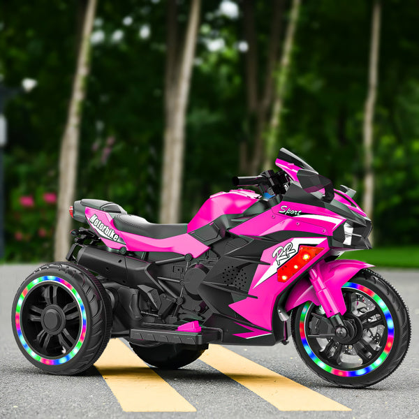 12V Electric Motorcycle For Kids - One-key Start, LED Tire, Forward and Backward, Mp3 Tuner, Bluetooth Music, with Usb Function, Rear Shock ShopWithASmile.com