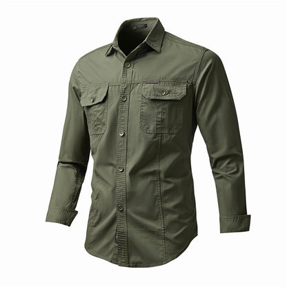 Autumn Workwear Shirt Men's Plus Size ShopWithASmile.com